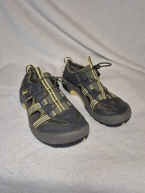 Teva OMNIUM 2 Bungee - Unisex Youth SIZE 3 (Kids) Grey Tones With Yellow Accents